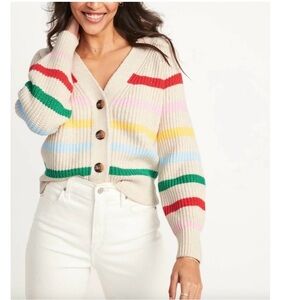 Old Navy Multicolor Striped Cardigan